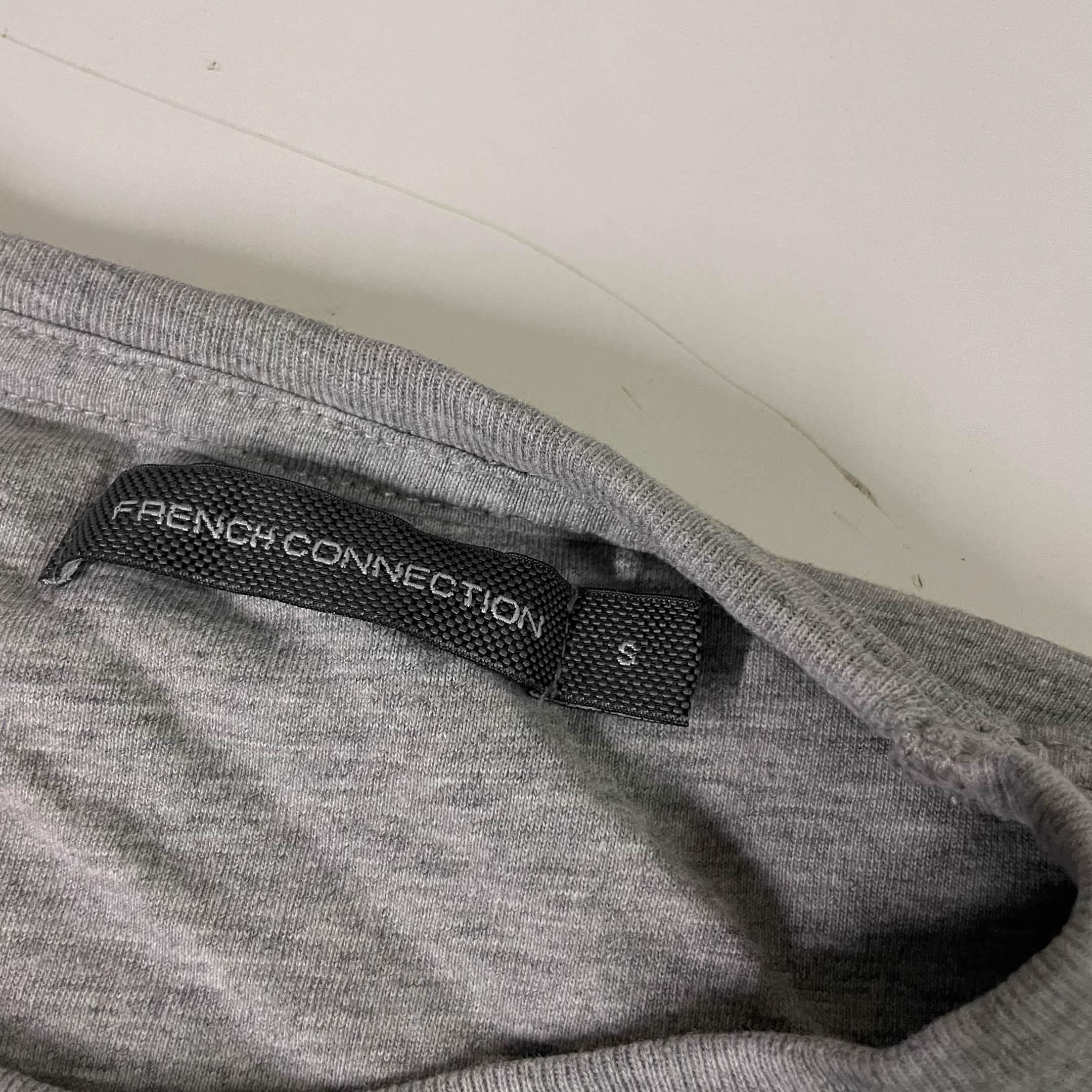 Vintage Men's French Connection grey small tees with front pocket| S| SKU 3678