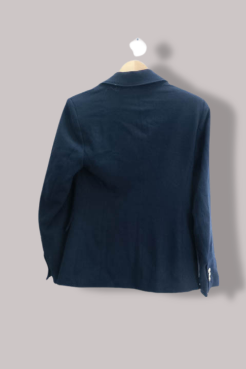Vintage womens double breasted tailored navy blazer M