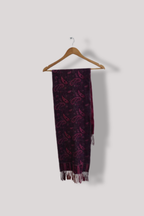 Vintage Purple pattern cashimina paisley scarf