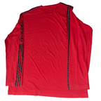 Vintage Red Adidas Tango Terry mens 3 stripe sweatshirt in XL|SKU 3719