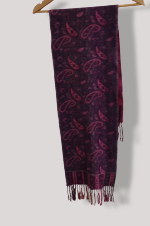 Vintage Purple pattern cashimina paisley scarf