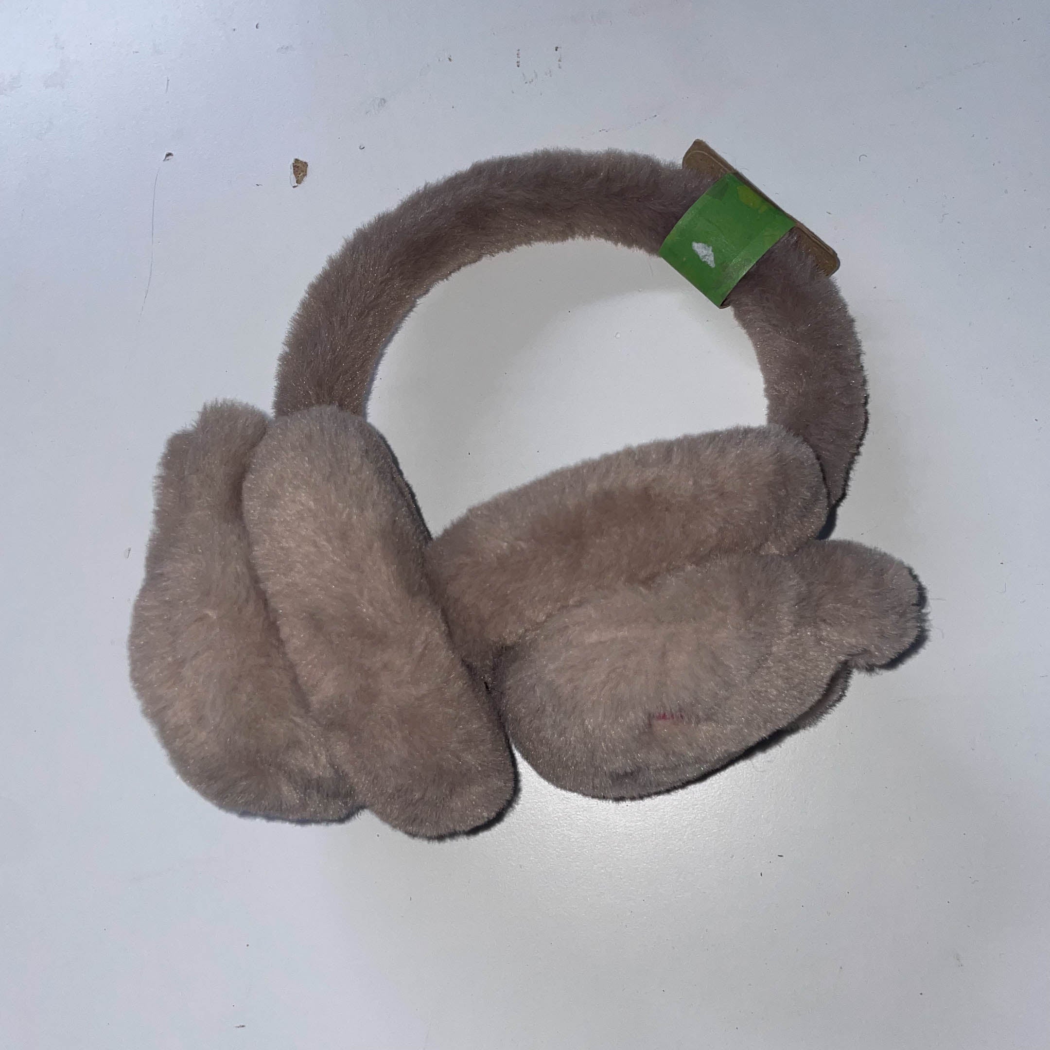 Vintage womens cream faux fur rabbit winter earmuff