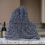 Zara man grey cashmere beanie hat