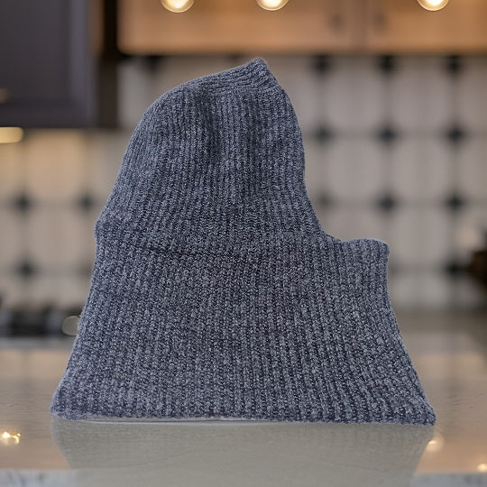 Zara man grey cashmere beanie hat