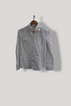 Vintage Siedensticker white casual fit medium long sleeve shirt