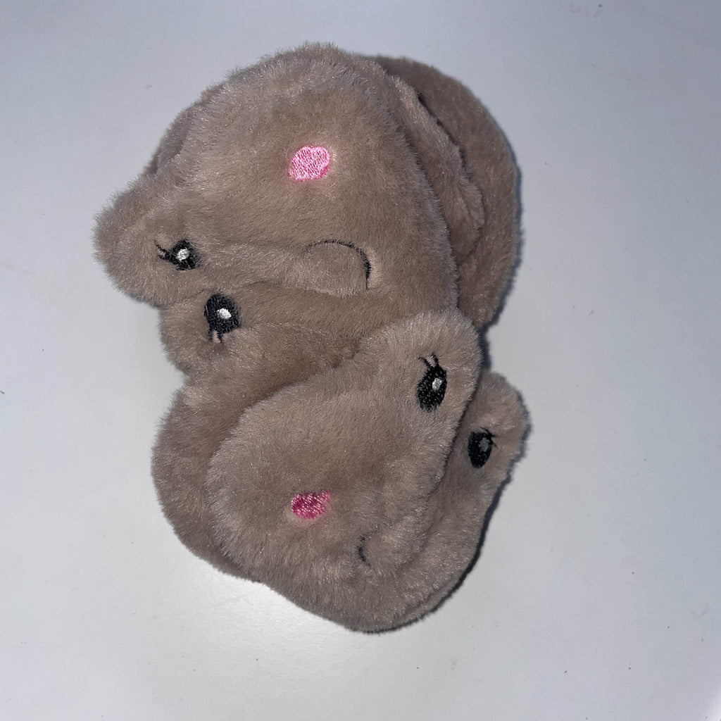 Vintage womens cream faux fur rabbit winter earmuff