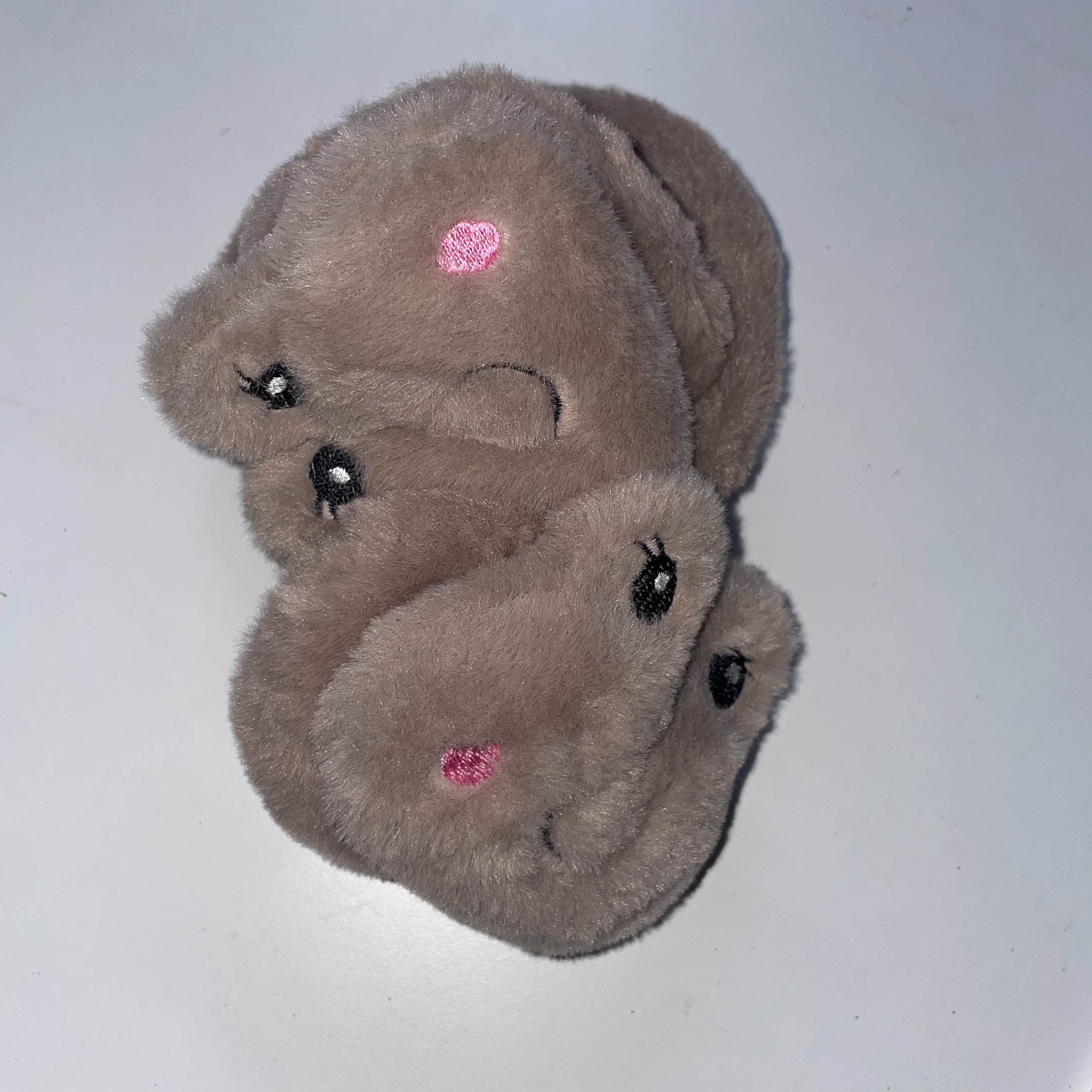 Vintage womens cream faux fur rabbit winter earmuff
