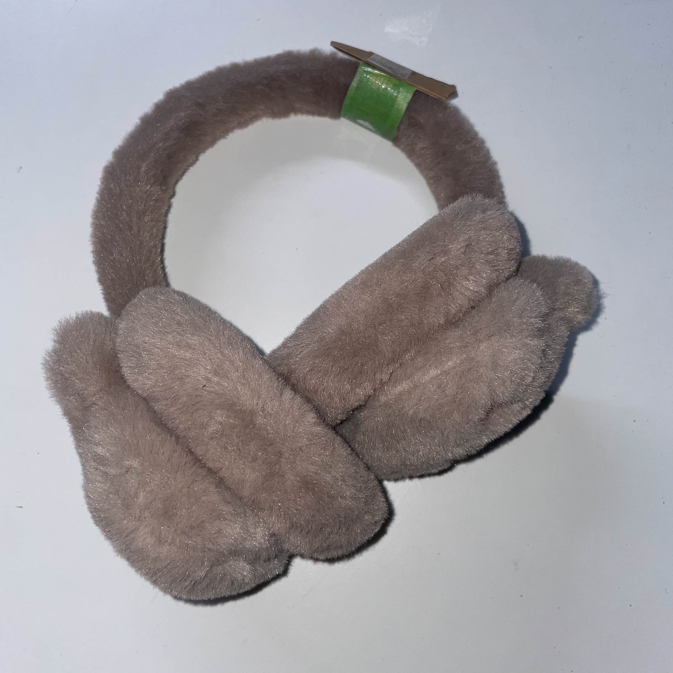 Vintage womens cream faux fur rabbit winter earmuff