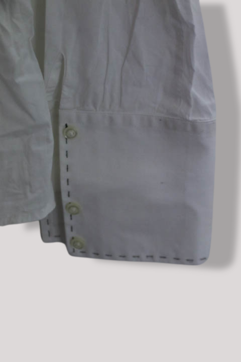 Vintage Siedensticker white casual fit medium long sleeve shirt