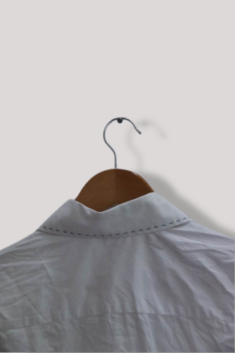 Vintage Siedensticker white casual fit medium long sleeve shirt
