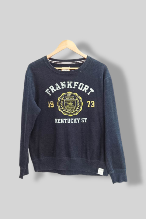 Vintage Frankfurt 1973 Kentucky graphics womens blue medium sweatshirt