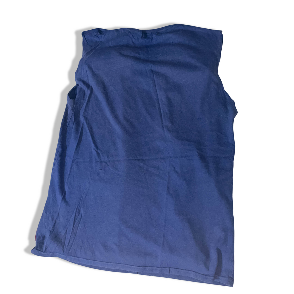 Vintage Diesel jeans round sleeveless cotton mens medium blue tees