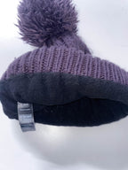 Vintage purple arcylic wool beanie hat