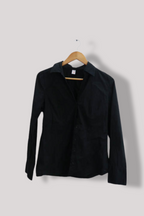 Vintage womens S.Oliver Black slim fit long sleeve shirt size 12