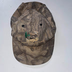 Vintage Atikokan Ontario Canada cream camo baseball cap