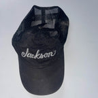 Vintage black jackson guitars logo trucker cap