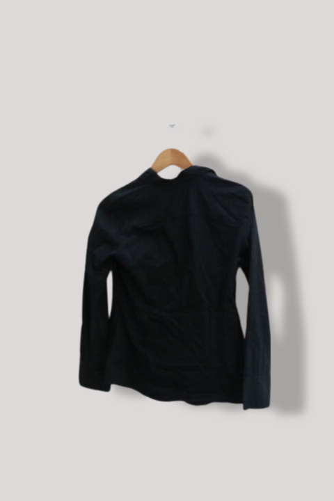 Vintage womens S.Oliver Black slim fit long sleeve shirt size 12
