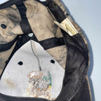 Vintage Atikokan Ontario Canada cream camo baseball cap