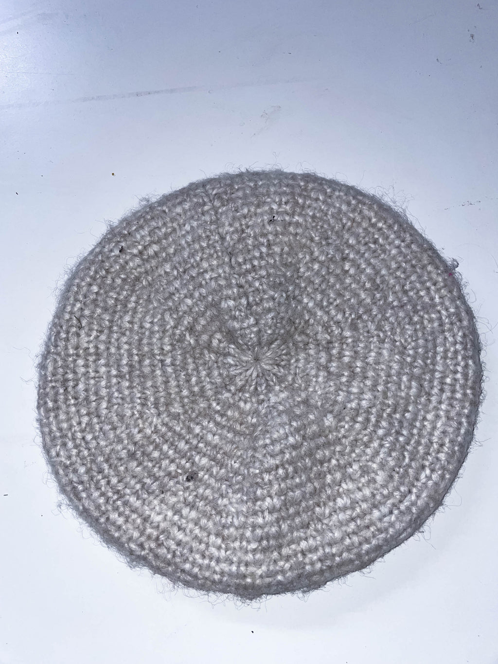 Vintage Knitted cream womens zara beret