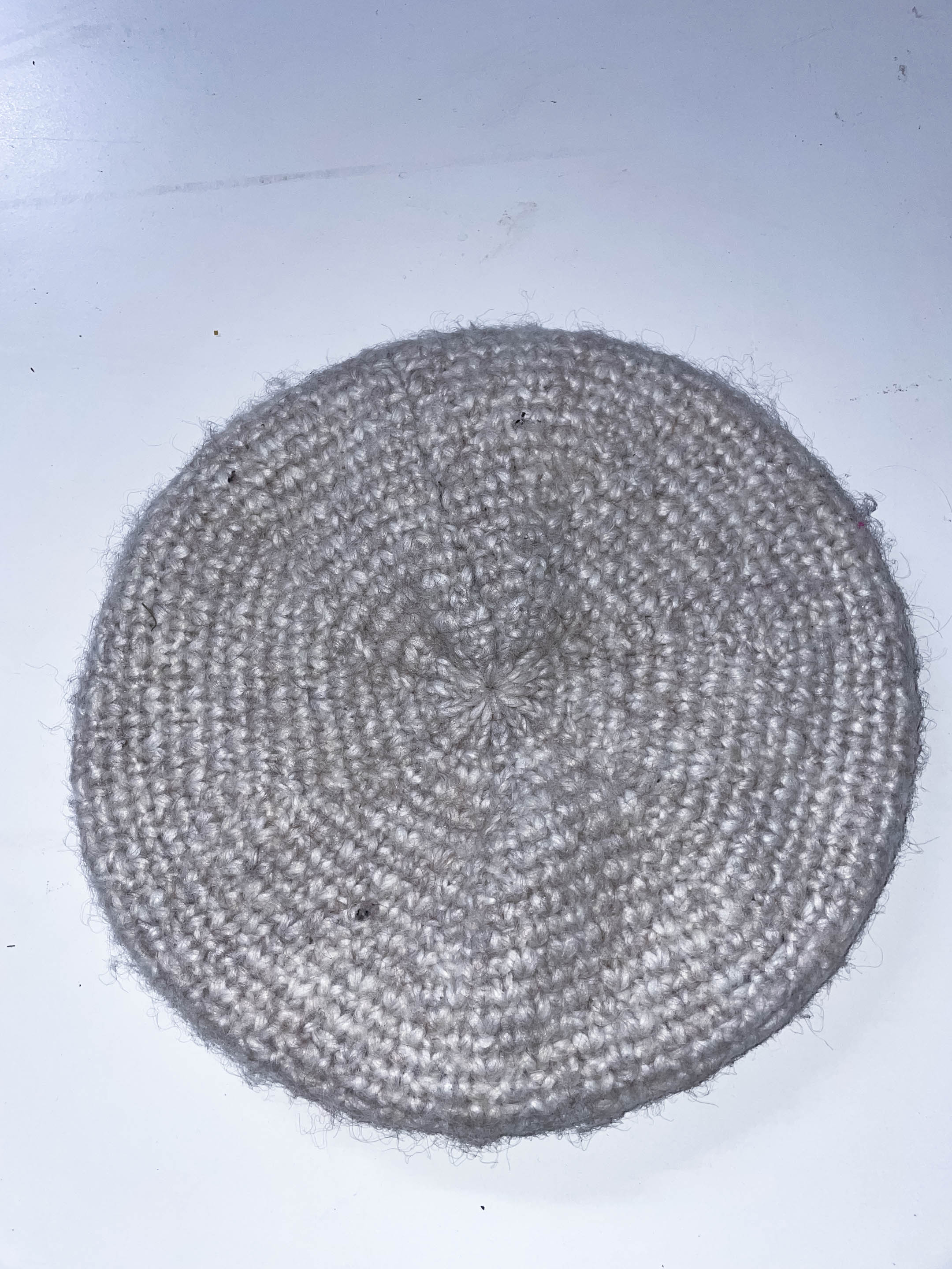 Vintage Knitted cream womens zara beret