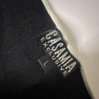 Vintage Casamia exclusive women's black V-neck embroidery blouse in L| SKU 3721