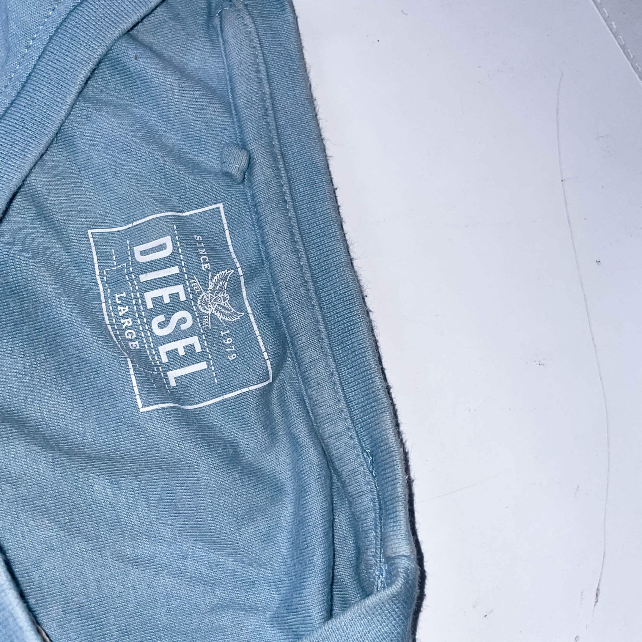 Vintage Diesel Green washed cotton mens large tees