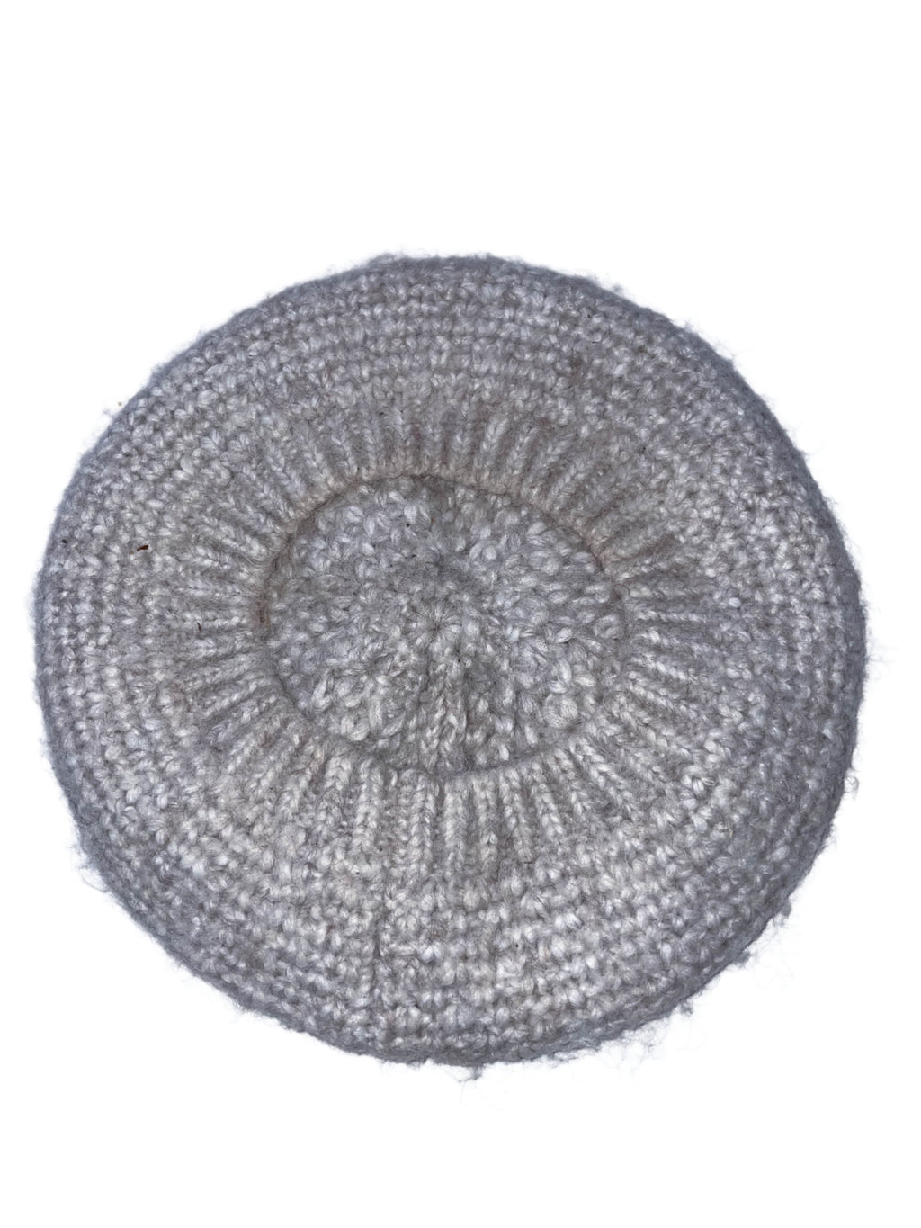 Vintage Knitted cream womens zara beret