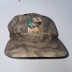 Vintage Atikokan Ontario Canada cream camo baseball cap