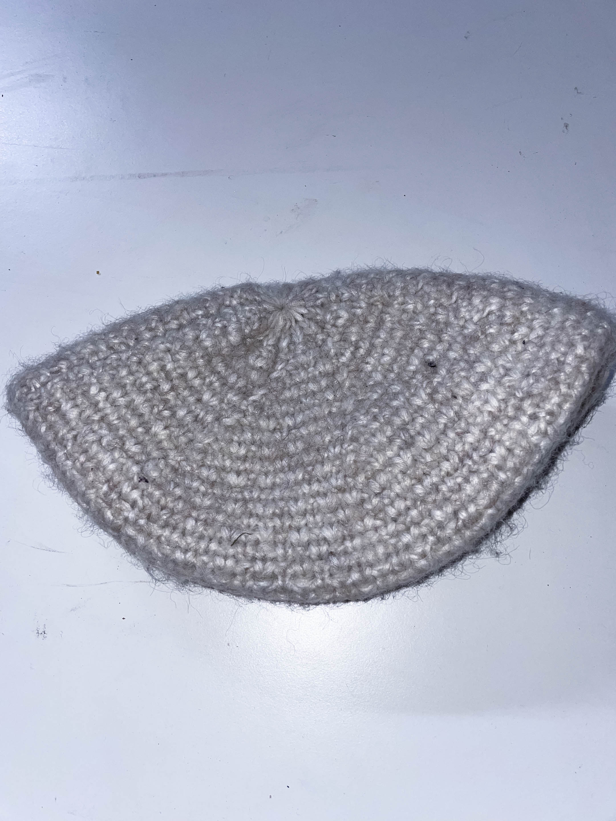 Vintage Knitted cream womens zara beret