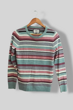 Vintage Maine ultrasoft knitwear multi stripe womens small sweatshirt