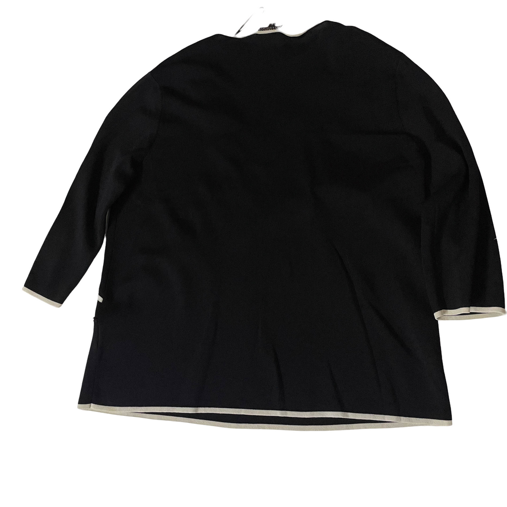 Vintage Casamia exclusive women's black V-neck embroidery blouse in L| SKU 3721