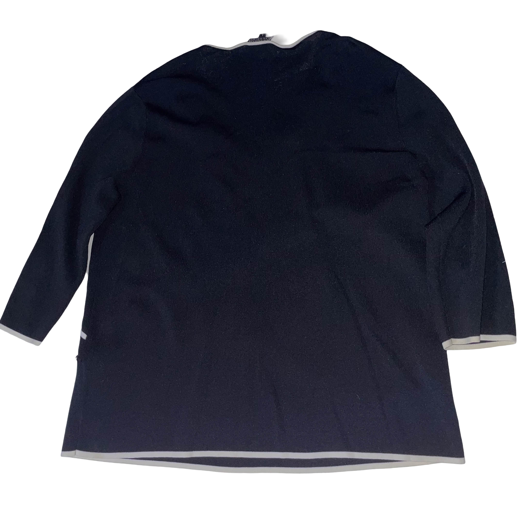 Vintage Casamia exclusive women's black V-neck embroidery blouse in L| SKU 3721