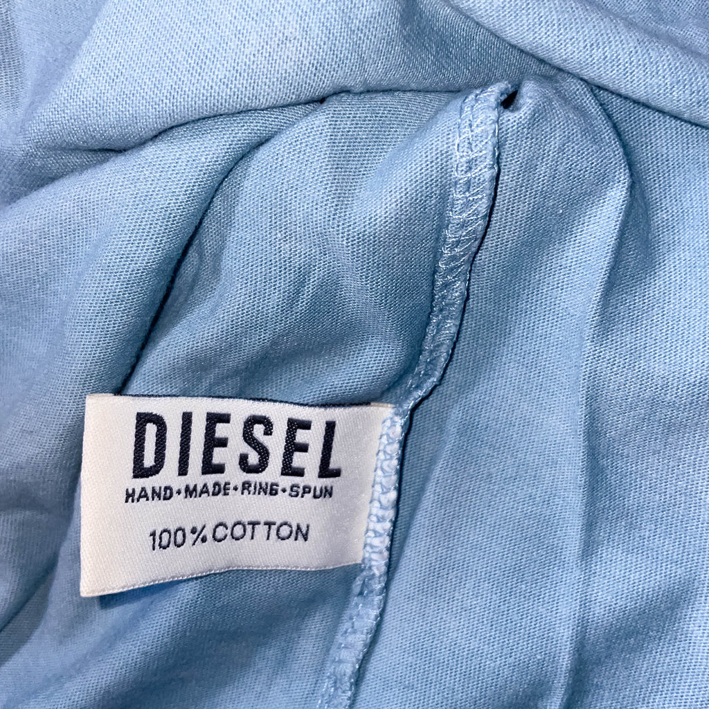 Vintage Diesel Green washed cotton mens large tees