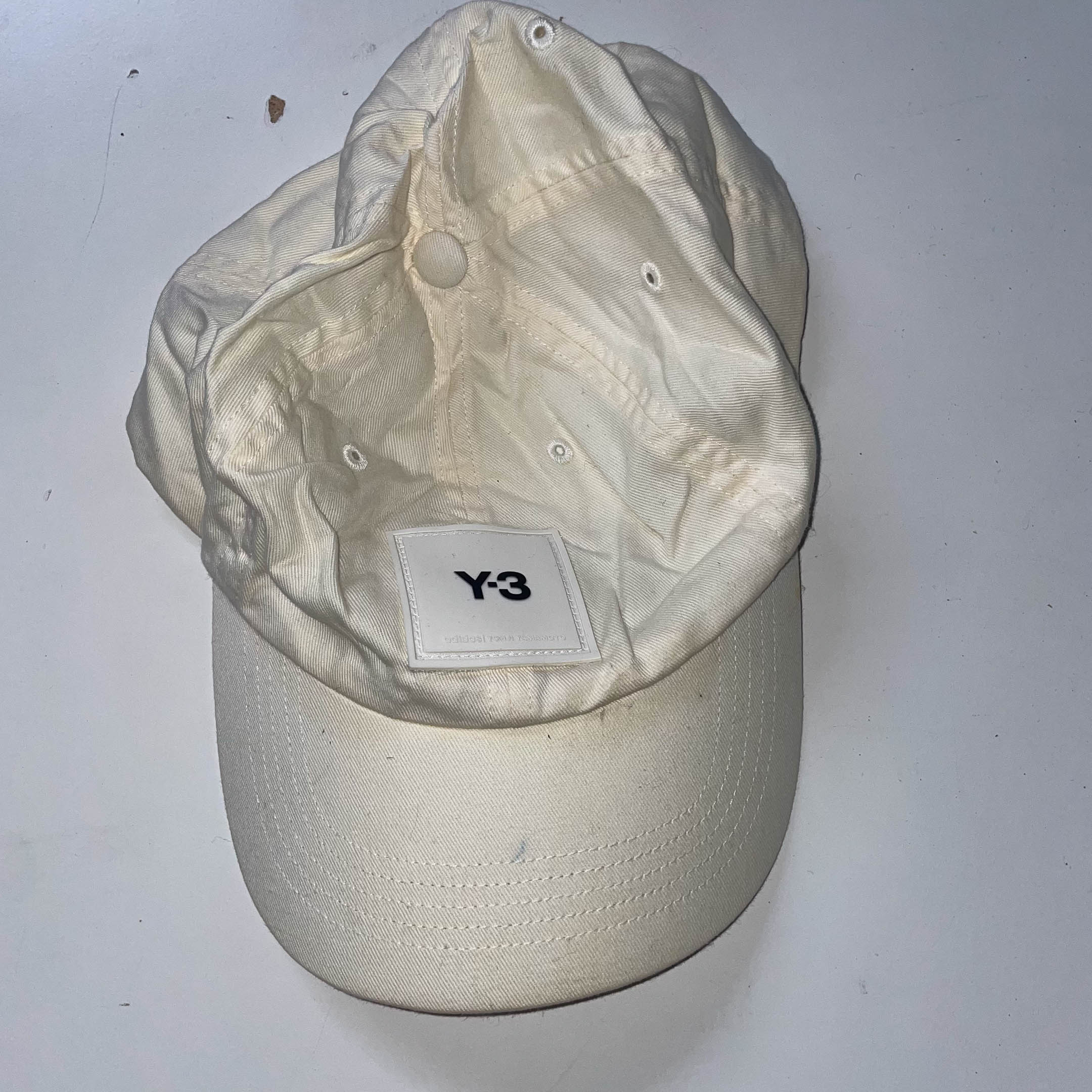 Vintage Y-3 Adidas Yohji Yamamoto cream baseball cap