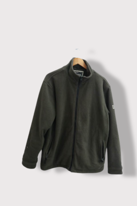 Vintage Crossfield khaki green flecce full zip medium jacket