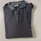 Vintage mens Weekend Offender grey long sleeve polo shirt size S| L26 W20 | 3682