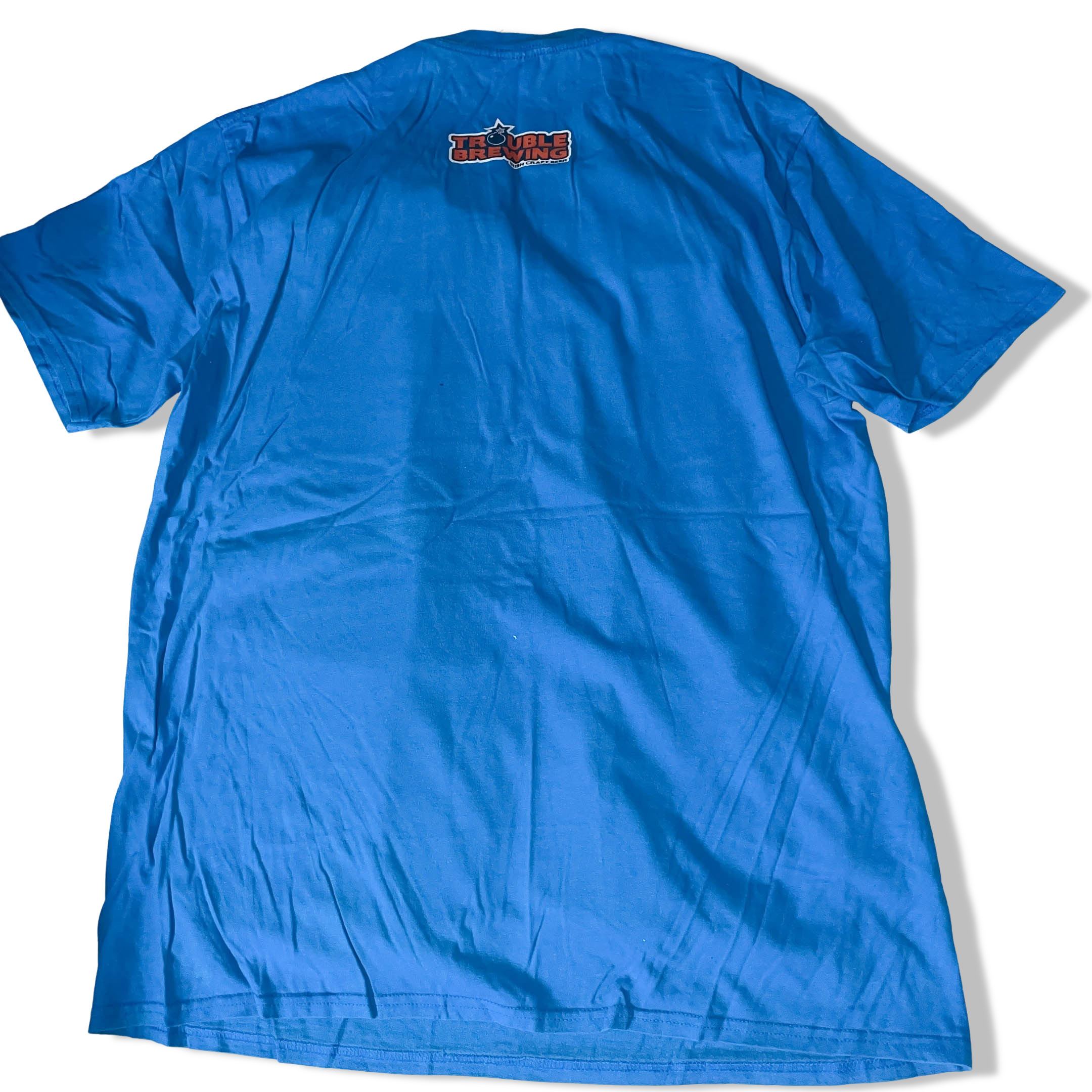 Vintage Blue Gildan Trouble Brewing Irish Craft bear premium cotton XL tees