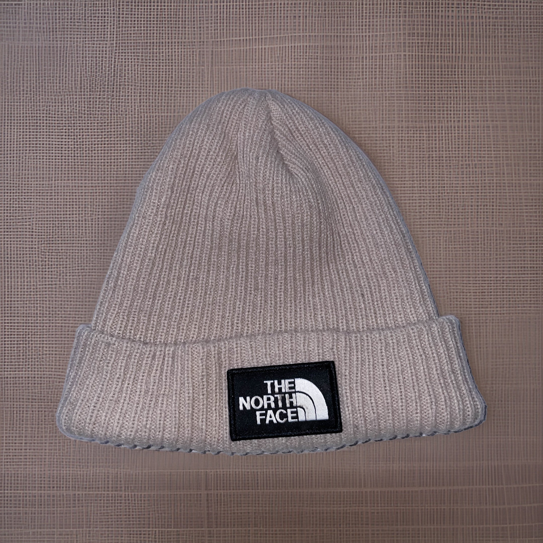 Vintage The north face acrylic cream beanie hat