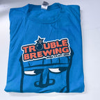 Vintage Blue Gildan Trouble Brewing Irish Craft bear premium cotton XL tees