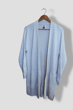 Vintage Old navy womens open front knitted medium cream cardigan