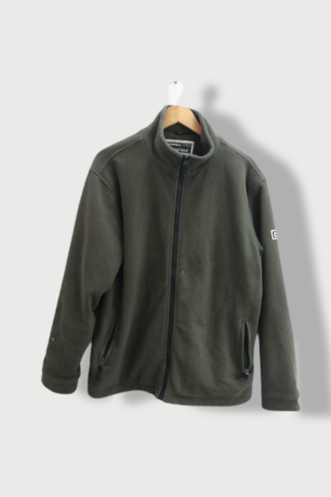 Vintage Crossfield khaki green flecce full zip medium jacket