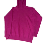 Vintage Women's Woolovers pink wool turtleneck jumper in M| SKU 3723