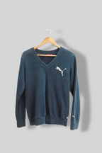 Vintage Puma vneck blue medium womens sweatshirt