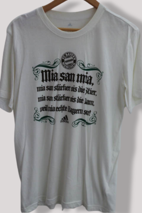 Vintage Adidas FC Bayern Muchen Graphics mens white medium tees