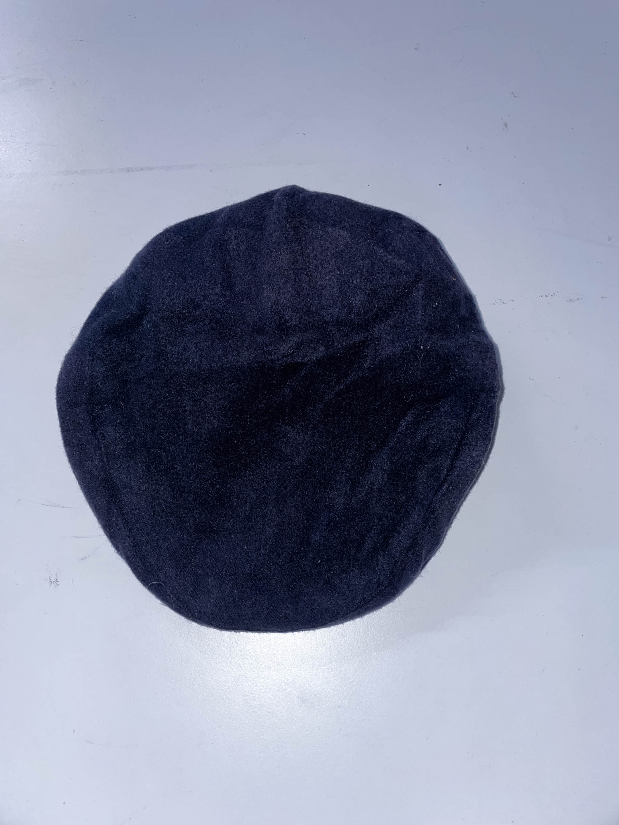 Vintage Hats of Ireland castlebars tailored cashmere navy blue flat hat