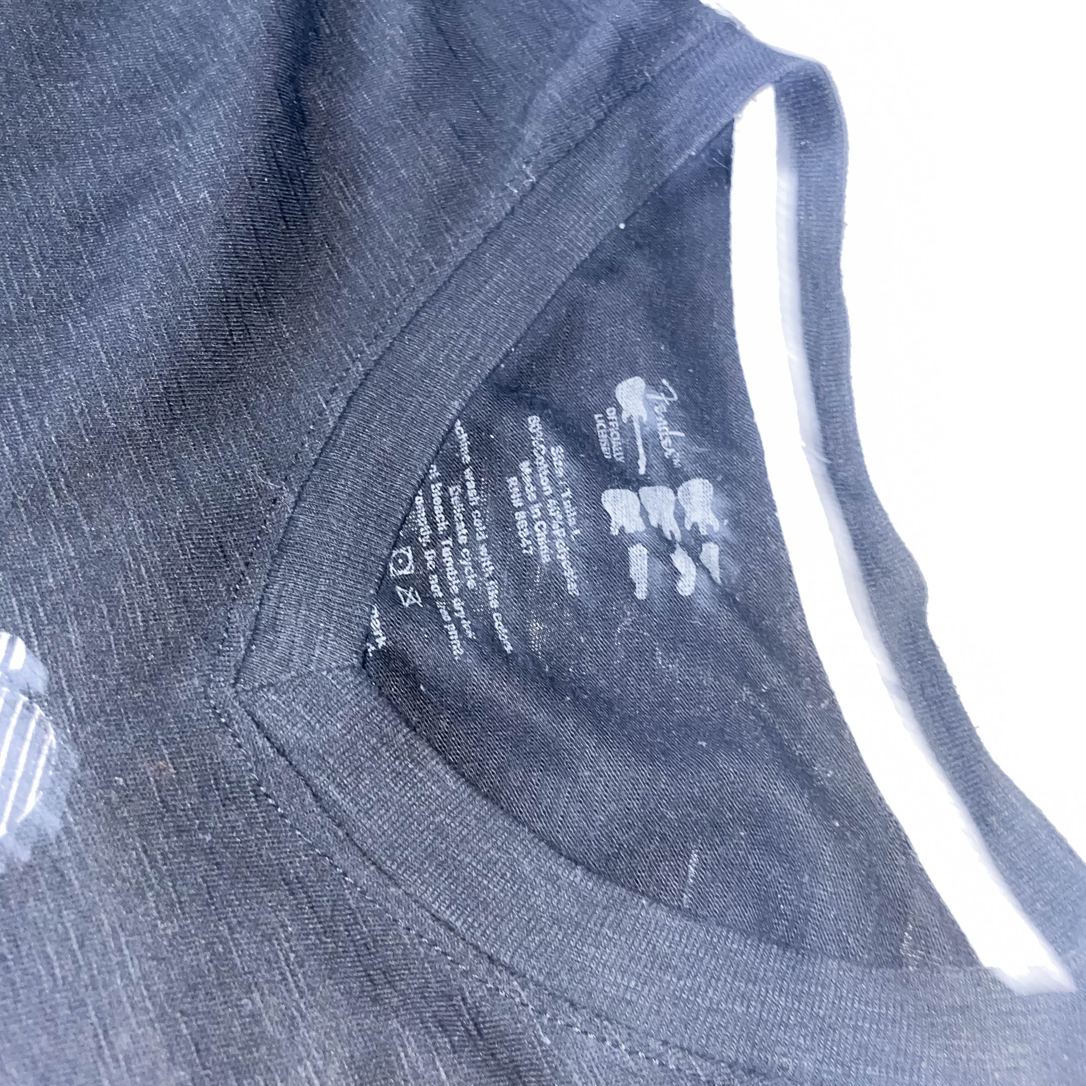 Vintage Fender 1954 Stratocaster Guitar Graphic black large Tee Shirt