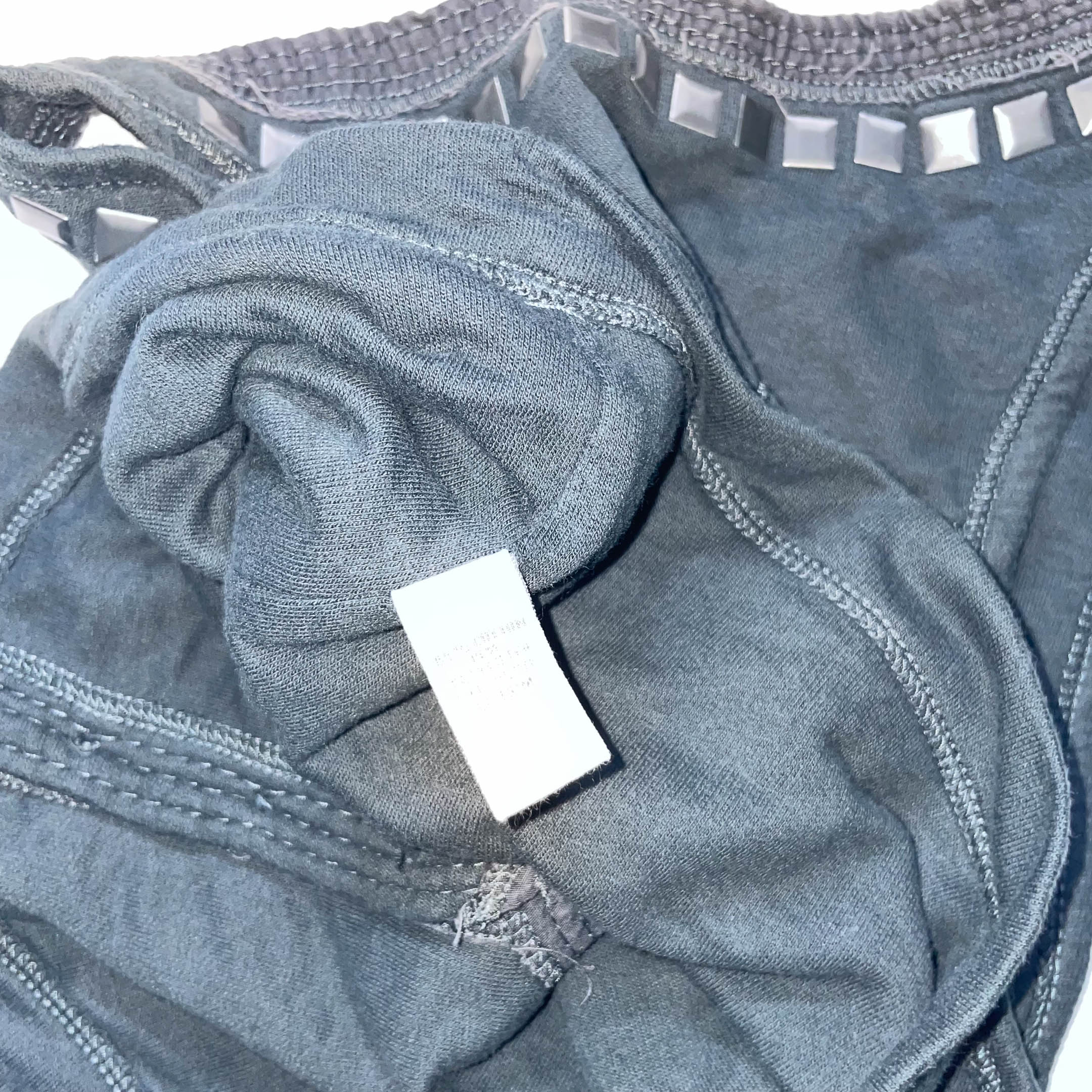 Y2K Abercrombie & Fitch womens grey studded 90's small vest