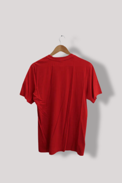 Vintage Adidas FC Bayern Muchen Football is coming home Graphics mens Red medium tees