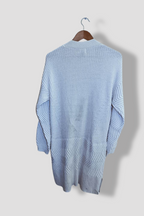 Vintage Old navy womens open front knitted medium cream cardigan