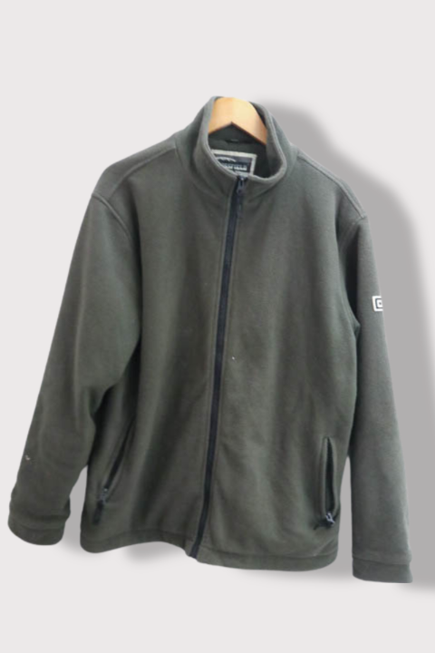 Vintage Crossfield khaki green flecce full zip medium jacket